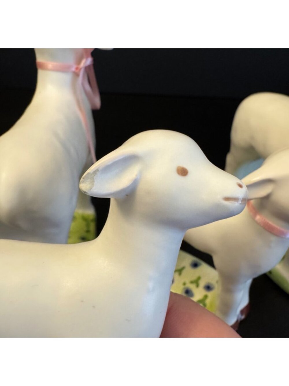 Vintage Dept 56 Sheep Lamb Family Figurines Set of 4 Farmhouse Made in Japan - Picture 12 of 14